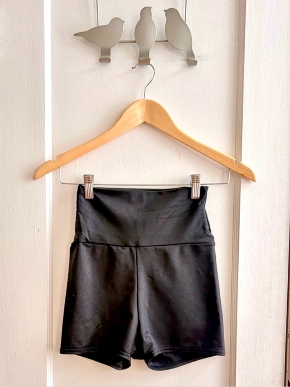 American Apparel High-Waist Women's Fitness Shorts in Black